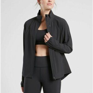 Athleta Womens Black Run With It Lightweight Performance Jacket Size Medium
